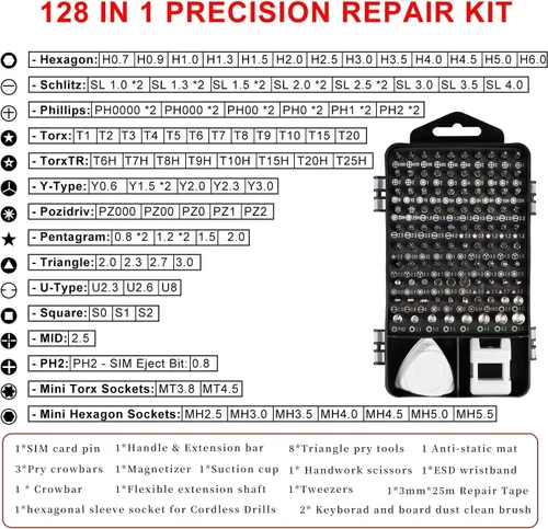 Miniatura 4 de Kit de limpieza de precisión, juego de herramientas de limpieza de plumero de aire eléctrico, kits de reparación rápida para teléfono, computadora