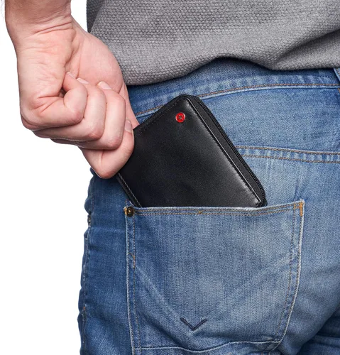 Miniatura 11 de Alpine Swiss Logan - Cartera plegable con cremallera para hombres o mujeres, caja fuerte RFID, viene en una caja de regalo