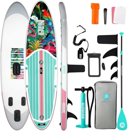Miniatura 22 de Niphean Tabla de remo inflable con accesorios de SUP, cubierta de EVA antideslizante, tablas de remo inflables de 10 pies 6 pulgadas para adultos