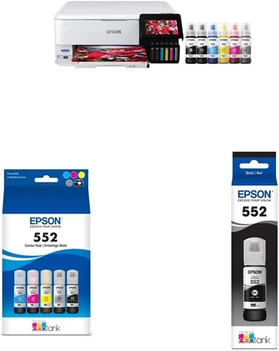 Epson EcoTank Photo ET-8500 Impresora inalámbrica de gran formato a color todo en uno Supertank con escáner, copiadora y Epson Claria ET Premium