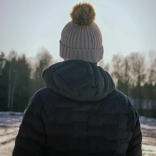 Miniatura 5 de ZOORON Gorro de invierno para mujer, de punto grueso, de piel sintética, pompón, gorro holgado