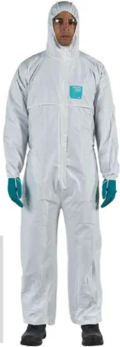 Miniatura 4 de Trajes de materiales peligrosos con capucha, desechables, resistentes a los productos químicos, elásticos, unisex, para adultos, industrial, 8