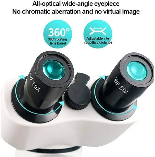 Miniatura 7 de Microscopios compuestos 6000X /10000 X /15000X / 20000X, microscopio biológico binocular, con soporte para teléfono móvil, se puede conectar a una