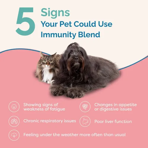 Miniatura 2 de PranaPets Suplemento de mezcla de inmunidad para perros y gatos Ayuda naturalmente a aliviar la fatiga y la debilidad en las mascotas Promueve