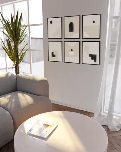 Miniatura 3 de HAUS AND HUES Boho Prints - Juego de 6 obras de arte modernas de mediados de siglo, pósteres e impresiones bohemias, arte de pared de mediados