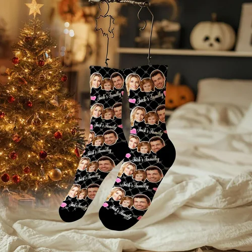Miniatura 191 de Artsadd Calcetines personalizados para mujeres y hombres, amantes de los perros y gatos, regalos divertidos unisex personalizados