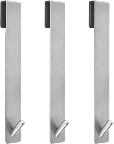 Miniatura 19 de Kontoyo Ganchos para puerta de ducha (7.5 pulgadas), ganchos extendidos sobre la puerta para puerta de ducha sin marco, bata, toalla, paquete de 2