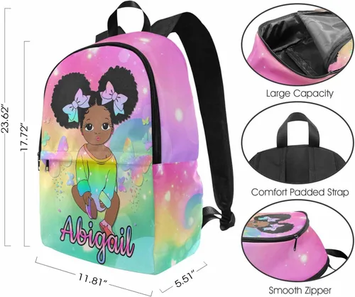 Miniatura 25 de Texto personalizado Elefante desgaste gafas mochila mochila mochila casual Daypack bolsa para mamá niñas, color86-4, Mochilas Daypack