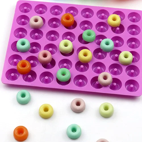 Miniatura 5 de JOERSH Moldes redondos de silicona para donas, tamaño pequeño, para caramelos duros, gomitas, caramelos, chocolate, fondant, lazo de frutas