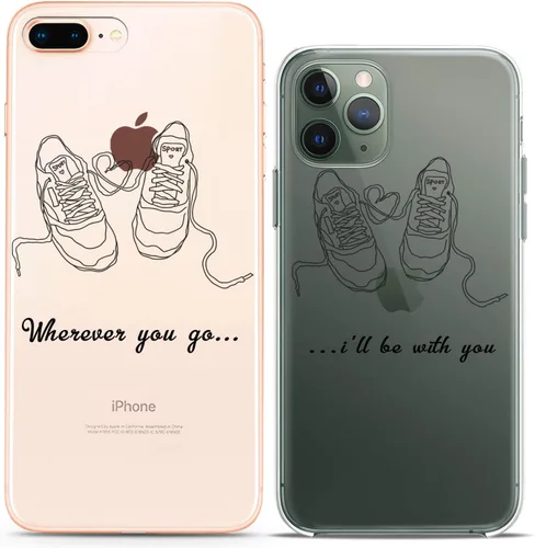 Miniatura 12 de Fundas a juego para parejas compatibles con iPhone 16 15 14 13 12 11 Pro Max Mini Xs X 6s 8 Plus 7+ Xr 10 SE 5 Doxie Dog Paw Pattern Cute Art Mate