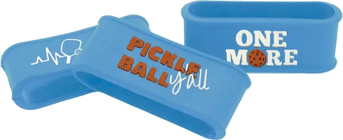 Miniatura 32 de Palms-O-Aces Juego de 3 bandas de agarre para paleta de pickleball – Bandas de silicona para paletas de pickleball para asegurar sobreempuñaduras e