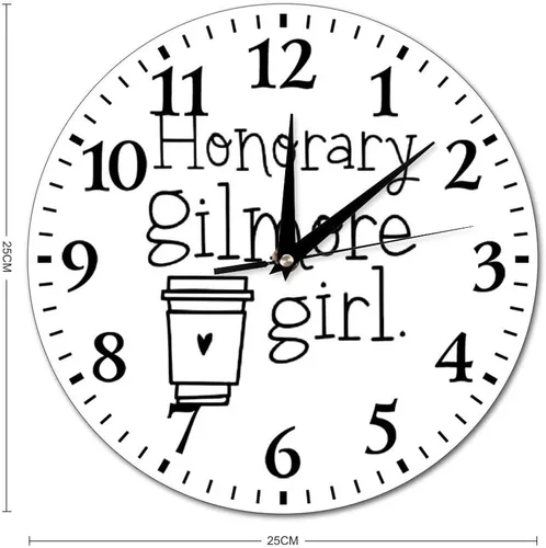 Miniatura 2 de Reloj de pared honorario Gilmore Girl Reloj de pared redondo de cristal para decoración de pared para cocina, oficina, reloj colgante retro