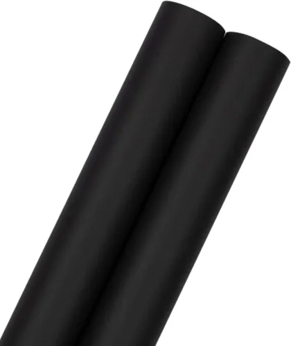 Miniatura 3 de JAM Paper Envoltura de regalo - Papel de envoltura mate - 50 pies cuadrados en total (30 pulg x 10 pies cada uno) - Negro mate - 2 rollos por paquete
