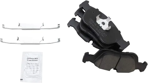 Miniatura 4 de TRQ Kit de pastillas de freno y rotor delantero y trasero de cerámica de alto rendimiento con revestimiento en G ranurado X perforado compatible