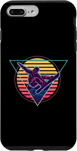 Miniatura 9 de iPhone 15 Retro Futuristic Snowboarder Synthwave Snowboarding Case