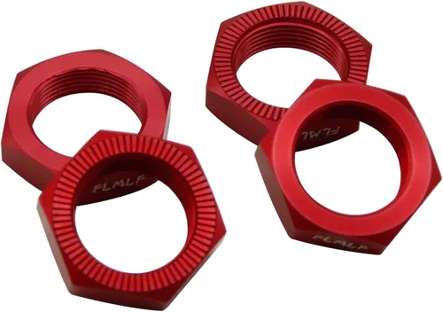 Miniatura 3 de FLMLF Juego de tuercas de rueda de aluminio 24MM rojo para 1/5 escala Hpi RV Km Baja 5b RC piezas de coche
