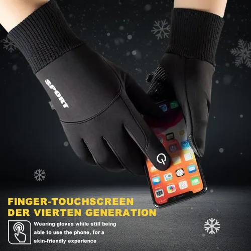 Miniatura 2 de Guantes de invierno para hombres y mujeres, pantalla táctil térmica, resistentes al agua, resistentes al viento, para correr, ciclismo, conducción