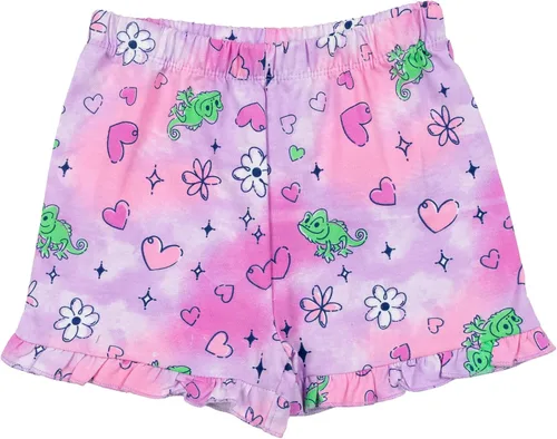 Miniatura 40 de Disney Frozen Moana Princess Tiana - Conjunto de camiseta floral y pantalones cortos de rizo francés para niños pequeños y grandes