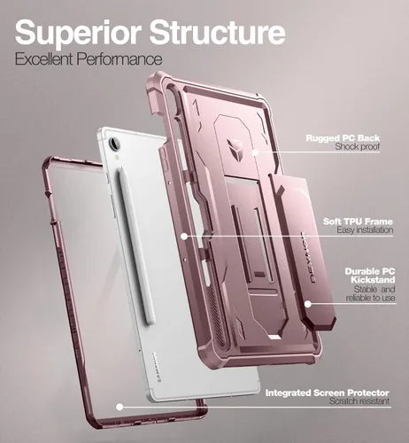 Miniatura 5 de Dexnor Funda para Samsung Galaxy Tab S9 de 11 pulgadas 2023, [Protector de pantalla y soporte integrados] con soporte para bolígrafo, resistente a