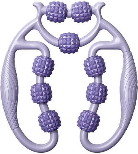 Miniatura 6 de HEEPDD Rodillo muscular de 9 ruedas, masajeador de piernas para masaje de tejido profundo, rodillo de espuma para relajación muscular, rodillo