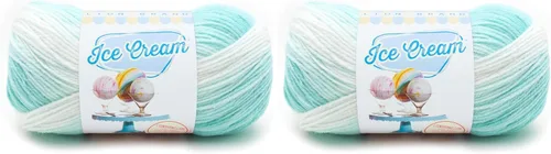 Miniatura 31 de Lion Brand Yarn, Hilo para Bebé Ice Cream para tejer, ganchillo y manualidades, Baseball Nut, 1 paquete, fibra acrílica colorida de peso DK