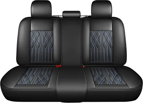 Miniatura 13 de Huidasource Fundas de cuero para asiento trasero, impermeables, para asiento trasero dividido, protector de cojín de asiento de vehículo, ajuste