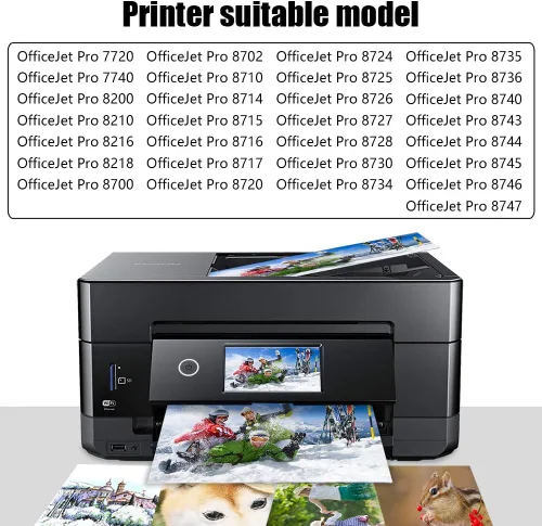 Miniatura 2 de NoahArk Paquete de 3 cartuchos de tinta de repuesto 952XL para 952 952XL de alta capacidad para impresora Officejet Pro 7740 8210 8710 8720 8740
