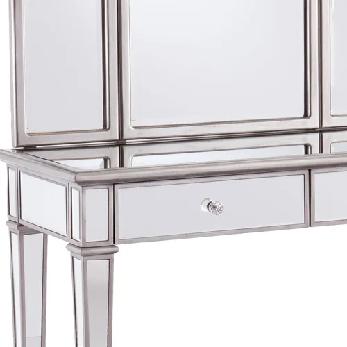 Miniatura 4 de SEI Furniture - Juego de tocador con espejo Kalla con almacenamiento - 2 piezas - Plata - Diseño de transición - Ideal para baño, Master Suite