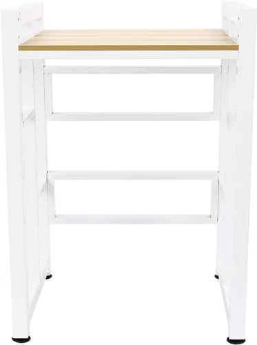 Miniatura 7 de Soporte apilable para lavadora y secadora, estantes resistentes para lavadora y secadora con laminado ajustable de madera, estante de estante