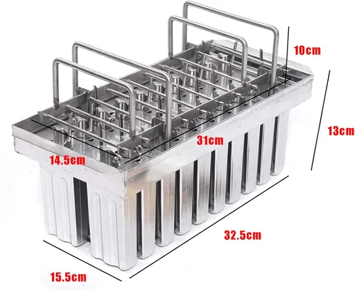 Miniatura 4 de 20 moldes de acero inoxidable para helados, molde comercial para hacer estallidos, molde de helado