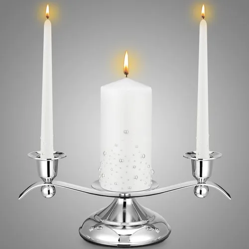 Miniatura 11 de Irenare Unity Velas con soporte para ceremonia de boda, accesorios de decoración de boda, portavelas de cristal, vela para eventos formales, iglesia