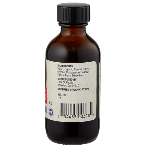 Miniatura 4 de Lafaza Extracto orgánico puro de vainilla de Bourbon de Madagascar, totalmente natural (2 fl oz)