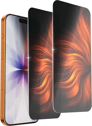 Miniatura 16 de Paquete de 2 protectores de pantalla de privacidad para iPhone 11 Pro Max/XS Max, vidrio templado antiespía, efecto espejo colorido degradado
