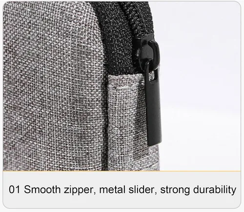Miniatura 7 de Pequeño organizador electrónico - Bolsas organizadoras de cables electrónicos portátiles Bolsa de almacenamiento de accesorios digitales de viaje