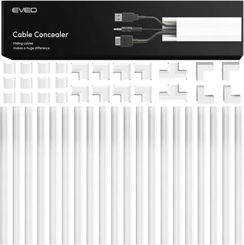 Miniatura 10 de EVEO Cord Hider - Cubierta de Cable de 300", Ocultador de Cable de Pared, Ocultador de Cable, Ocultadores de Alambre para TV en Pared. Gestión