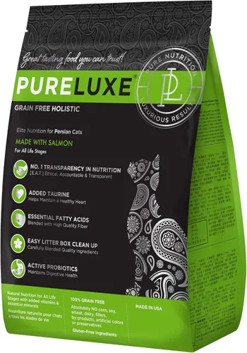 Miniatura 13 de PURELUXE Alimento para gatos sin granos y gluten, nutrición Elite para gatos adultos, pavo, para todas las etapas de la vida y razas, fabricado