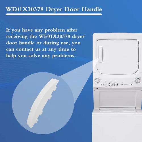 Miniatura 6 de WE01X30378 Manija de puerta de secadora para GE GUD27ESSMWW GUD27ESSM1WW – Reemplaza WE01X25878, WE1M1068, 4958906, AP6983534, PS12743305