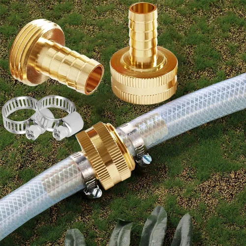 Miniatura 6 de Uenede 2 piezas de latón macizo de 1/2 pulgada de púas x 3/4 pulgadas GHT hembra manguera de jardín conector empalmador reparación montaje incluye 2