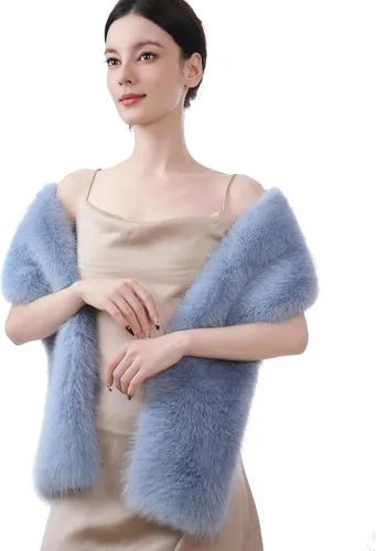 Miniatura 84 de Dikoaina Bufanda de piel sintética de invierno para mujer
