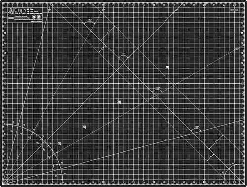 Miniatura 8 de Elan Tapete de corte A4 negro y gris topo, tapete de corte autorreparable de 9 x 12 pulgadas, tablero de manualidades de 5 capas negro, tablero