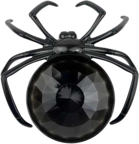 Miniatura 12 de Cuencos de cesta de tela de araña de Halloween, soporte de plástico para dulces para truco o trato, decoraciones de agarre a mano para suministros F