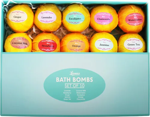 Miniatura 7 de Set de regalo de bombas de baño, 10 aromas únicos, gran idea de regalo para mujeres, mamá, niñas, adolescentes, graduación, día de San Valentín