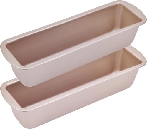 Miniatura 11 de 2 mini moldes para pan de plátano de 6 pulgadas, sartén antiadherente para hornear, juego de 2 utensilios para hornear de acero al carbono, mini
