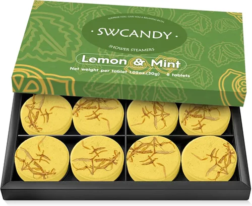 Miniatura 11 de SWCANDY - Vaporizadores de ducha de aromaterapia, regalos de cumpleaños para mujeres, esenciales de viaje, 8 piezas de romero, bombas de baño