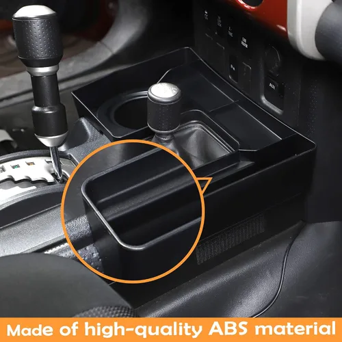 Miniatura 5 de Caja de almacenamiento en forma de U para transmisión de auto ABS Compatible con Toyota FJ Cruiser 2007-2021, bandeja de almacenamiento