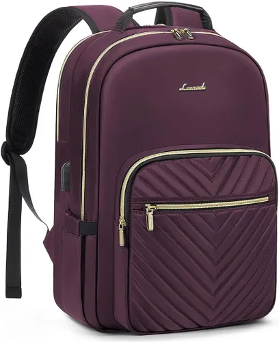 Miniatura 8 de LOVEVOOK - Mochila para laptop de 15.6 pulgadas para mujer, linda mochila de viaje con asa superior, mochila profesional para computadora, mochila