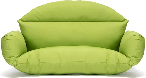 Miniatura 12 de LeisureMod Cojín colgante para silla de columpio para 2 personas, color negro, algodón suave y transpirable, funda extraíble con cremallera