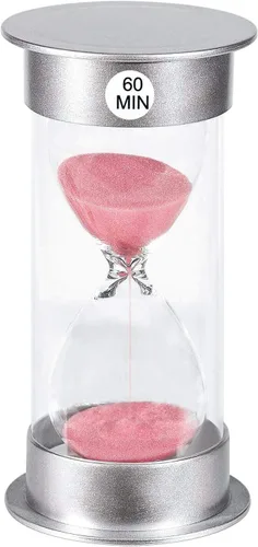 Miniatura 24 de Temporizador de arena de 1 minuto, reloj de arena de plástico de 1 minuto, reloj de arena pequeño de un minuto, temporizador de cristal de arena Azul