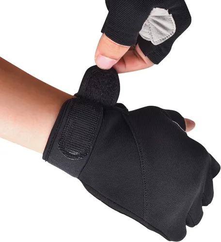 Miniatura 3 de ChinFun Guantes de vela unisex acolchados con palma sin dedos, guantes de kayak, perfectos para remo, canoa para hombres, mujeres y jóvenes A-Gris