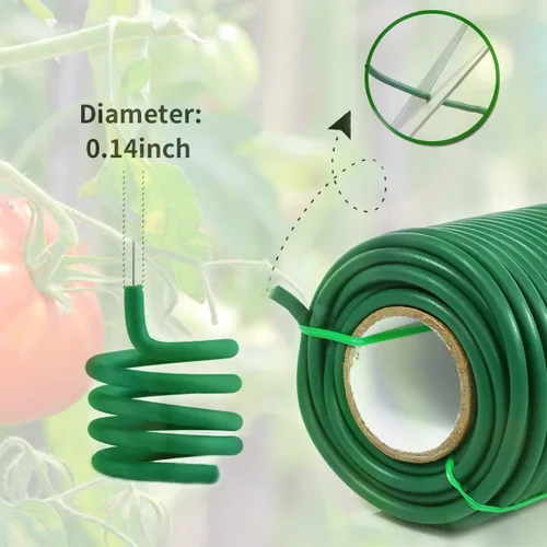 Miniatura 3 de Decoroca Lazos suaves para plantas de apoyo, alambre reutilizable impermeable de 65.6 pies, giro de jardín de 0.138 in, para plantas de interior y 1